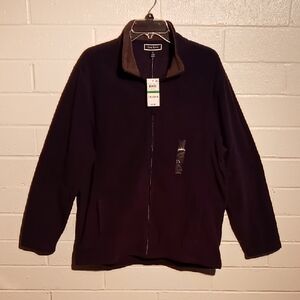 NWT Club Room Navy Blue Lightweight Fleece Jacket